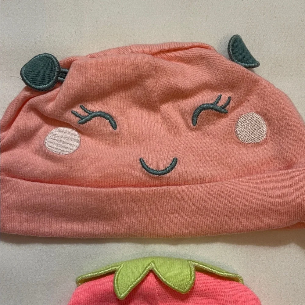 Pink and White Kids Hats and Underwear/panties